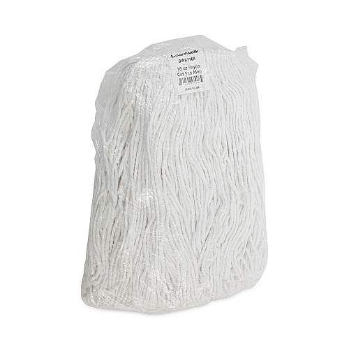 Boardwalk&reg; Standard Mop Head, Rayon, Size No. 16, White, 12 Mop Heads (BWK2016R)