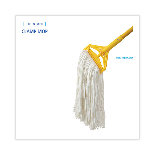 Boardwalk&reg; Cut-End Wet Mop Head, Rayon, No. 32, White, 12/Carton (BWK2032RCT)