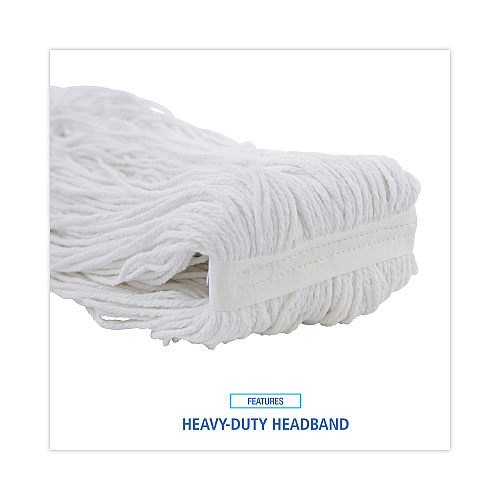 Boardwalk&reg; Cut-End Wet Mop Head, Rayon, No. 32, White, 12/Carton (BWK2032RCT)