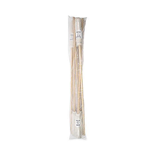Boardwalk&reg; Deck Mop; 48" Wooden Handle, 12oz Cotton Fiber Head, 6/Pack (BWK112C)