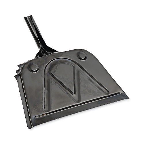 Boardwalk&reg; Metal Dust Pan, 12" Wide, 2" Handle, Black, 12/Carton (BWK04212)