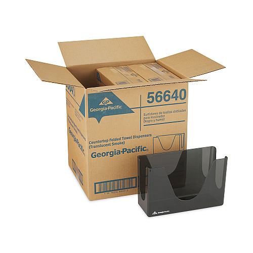 Georgia Pacific&reg; Countertop Folded Paper Towel Dispenser, Smoke (56640)