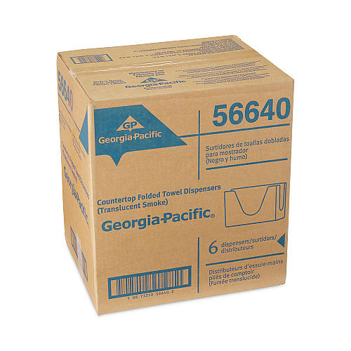 Georgia Pacific&reg; Countertop Folded Paper Towel Dispenser, Smoke (56640)