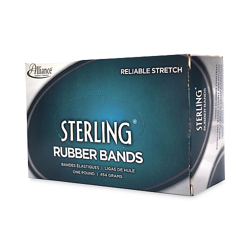 Alliance Sterling Rubber Bands, Size 33, 0.03" Gauge, Crepe, 1 lb Box, 850/Box (24335)
