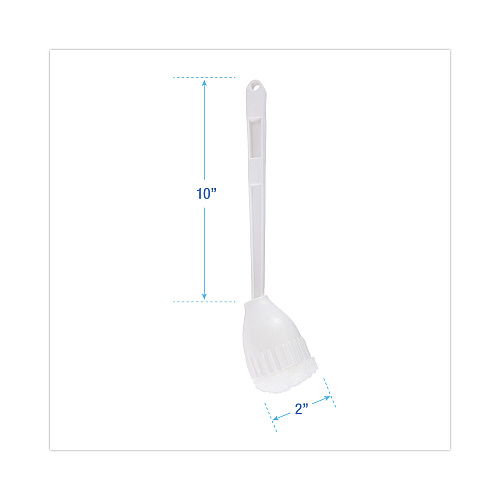 Boardwalk&reg; Cone Bowl Mop, 10" Handle, 2" dia. Head, Plastic, White (BWK00170EA)