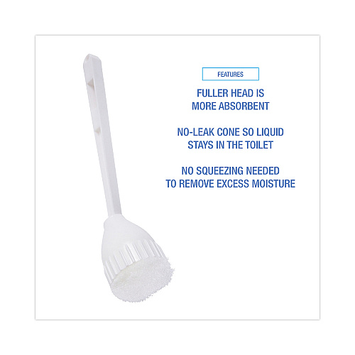 Boardwalk&reg; Cone Bowl Mop, 10" Handle, 2" dia. Head, Plastic, White (BWK00170EA)