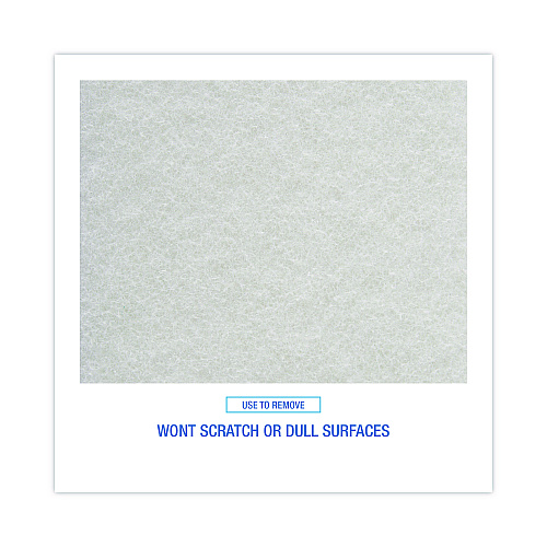 Boardwalk&reg; Light Duty Scour Pad, White, 6 x 9, 20 Pads (BWK198)