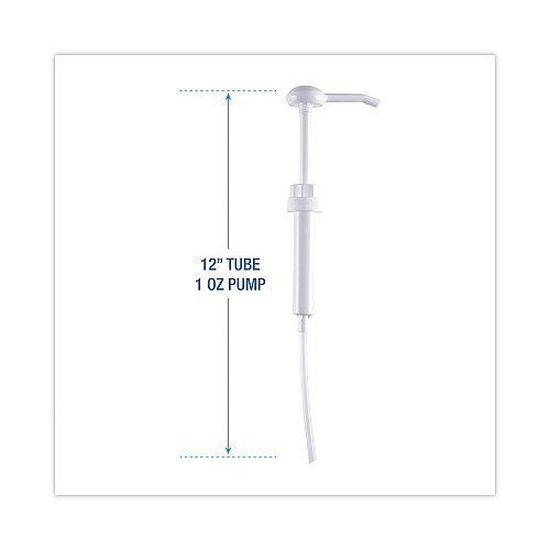 Boardwalk&reg; Siphon Pump, 1 oz/Pump, Plastic, White, 13-1/4", 12 Pumps (BWK00417)