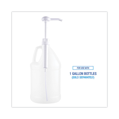 Boardwalk&reg; Siphon Pump, 1 oz/Pump, Plastic, White, 13-1/4", 12 Pumps (BWK00417)