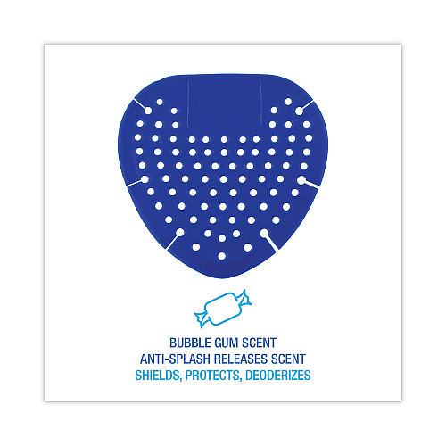 Boardwalk&reg; Urinal Screen, Bubble Gum Scent, Blue, 12 Screens (BWK1002)