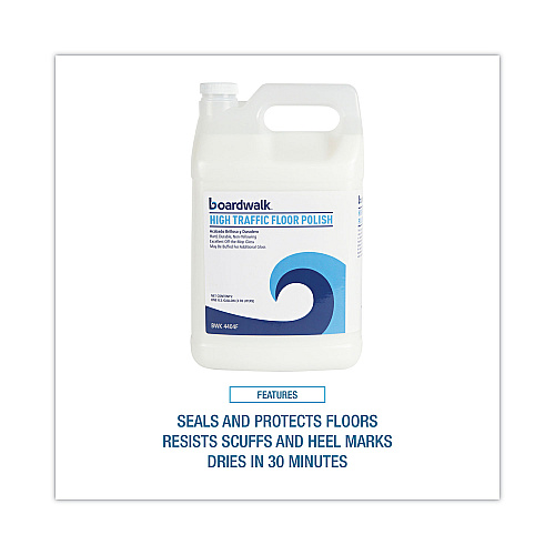 Boardwalk&reg; High Traffic Floor Polish, 1 Gallon Bottle (BWK4404FEA)
