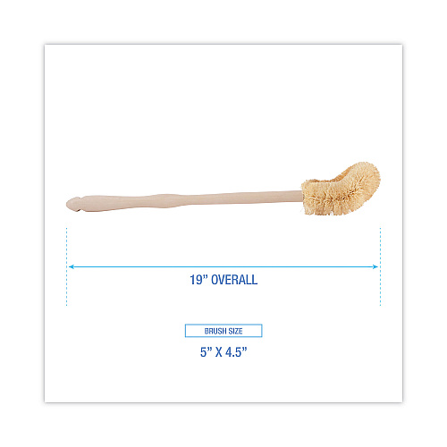 Boardwalk&reg; White Tampico Toilet Bowl Brush, Plastic, 1 Each (BWK6217)