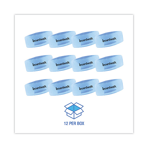Boardwalk&reg; Eco-Fresh Bowl Clips, Cotton Blossom, Blue, 12 Clips (BWKCLIPCBL)