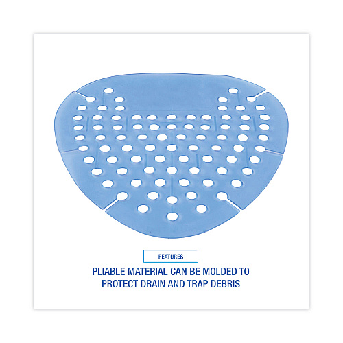 Boardwalk&reg; Gem Urinal Screen, Cotton Blossom, Blue, 12 Screens (BWKGEMCBL)