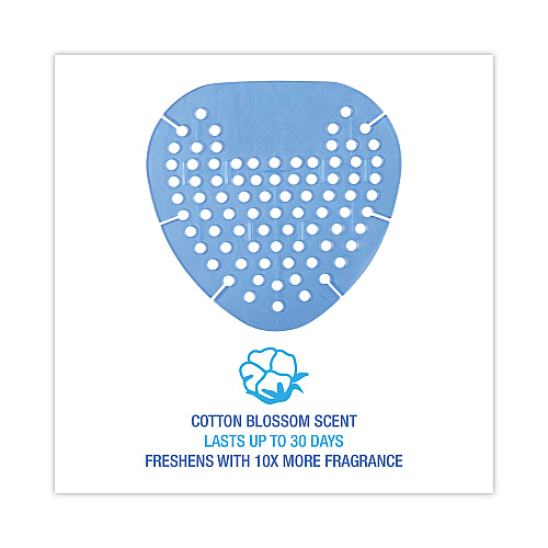 Boardwalk&reg; Gem Urinal Screen, Cotton Blossom, Blue, 12 Screens (BWKGEMCBL)