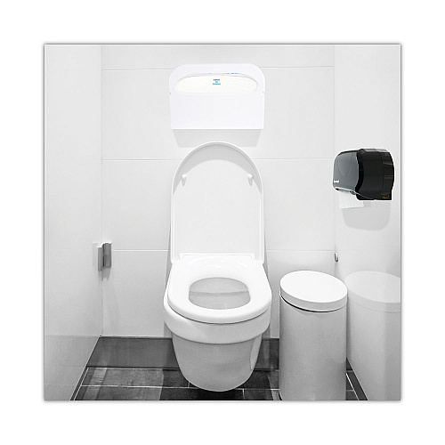 Boardwalk&reg; Toilet Seat Cover Dispenser, Plastic, White, Half-Fold (BWKKD100)