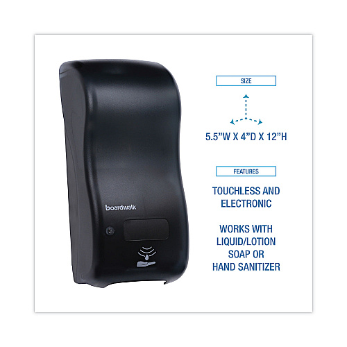 Boardwalk Bulk Fill Soap Dispenser, 900 mL, 5.5 x 4 x 12, Black (BWKSH900SBBW)