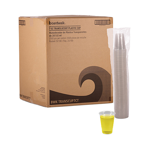 Boardwalk&reg; 7 oz. Plastic Cold Cups, 2,500 Cups (BWKTRANSCUP7CT)