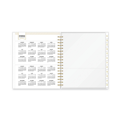 Blue Sky Day Designer Daily/Monthly Frosted Planner, Rugby Stripe Artwork, 10 x 8, Black/White Cover, 12-Month (July-June): 2025-2026 (137885)