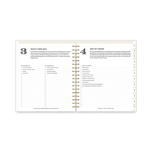 Blue Sky Day Designer Daily/Monthly Frosted Planner, Rugby Stripe Artwork, 10 x 8, Black/White Cover, 12-Month (July-June): 2025-2026 (137885)
