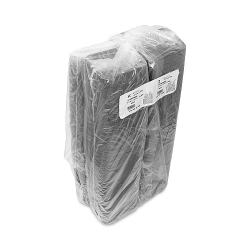 Pactiv Supermarket Tray, #2, 8.2 x 5.7 x 0.91, Black, Foam, 500/Carton (0TFB00200000)