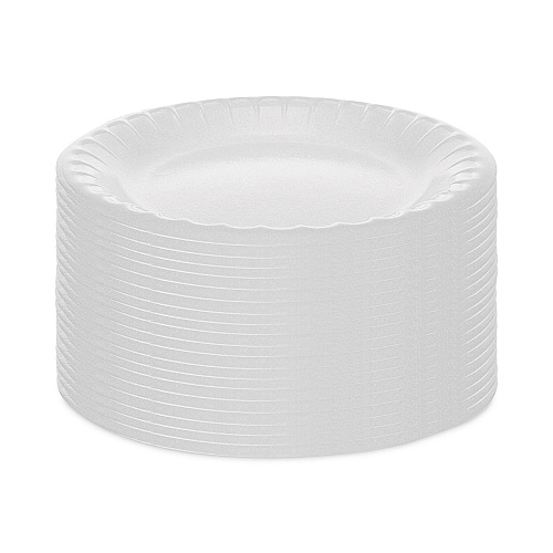 Pactiv Placesetter Deluxe Laminated Foam Dinnerware, Plate, 6" dia, White, 1,000/Carton (0TK100060000)