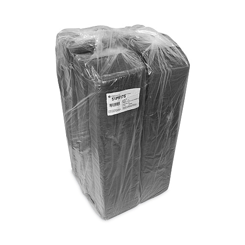 Pactiv Supermarket Tray, #17S, 8.38 x 4.5 x 0.69, Black, Foam, 1,000/Carton (51P917S)