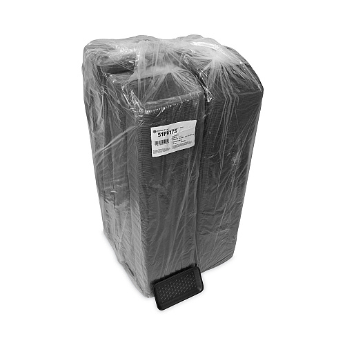 Pactiv Supermarket Tray, #17S, 8.38 x 4.5 x 0.69, Black, Foam, 1,000/Carton (51P917S)