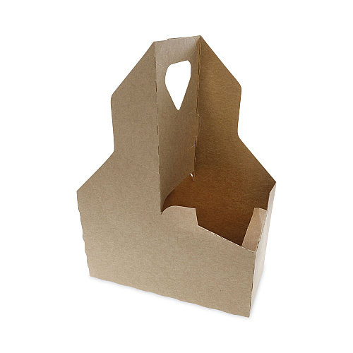 Pactiv Paperboard Cup Carrier, Up to 44 oz, Two to Four Cups, Natural, 250/Carton (D24CPCRY44)