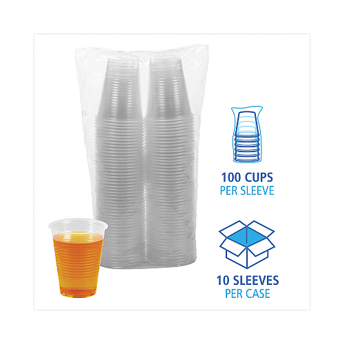 Boardwalk&reg; Translucent Plastic Cold Cups, 10oz, 1000/Carton (BWKTRANSCUP10CT)