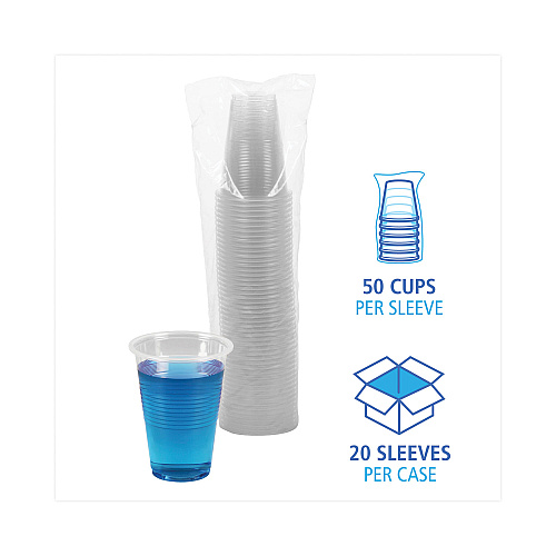 Boardwalk&reg; Translucent 16 oz. Plastic Cold Cups, 1,000 Cups (BWKTRANSCUP16CT)