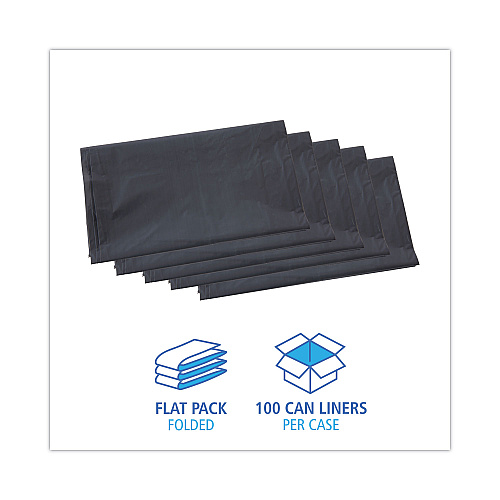 Boardwalk&reg; 33 Gallon Gray Can Liners, 1.3 mil, 33 x 39, 100 Liners (BWKG3339G)