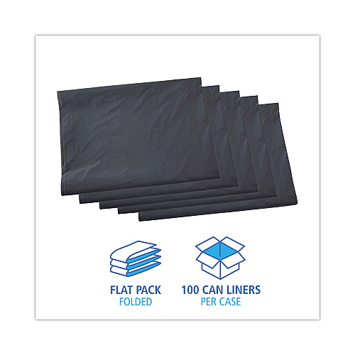 Boardwalk&reg; 60 Gallon Gray Can Liners, 1.3 mil, 38 x 58, 100 Liners (BWKG3858G)