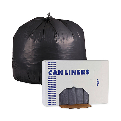 Boardwalk&reg; 60 Gallon Gray Can Liners, 1.3 mil, 38 x 58, 100 Liners (BWKG3858G)