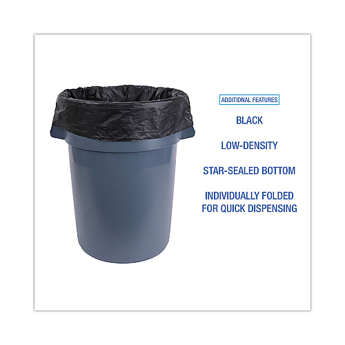 Boardwalk&reg; Linear Low Density Industrial Can Liners, 60 gal, 100/CT (BWKG3858HBL)