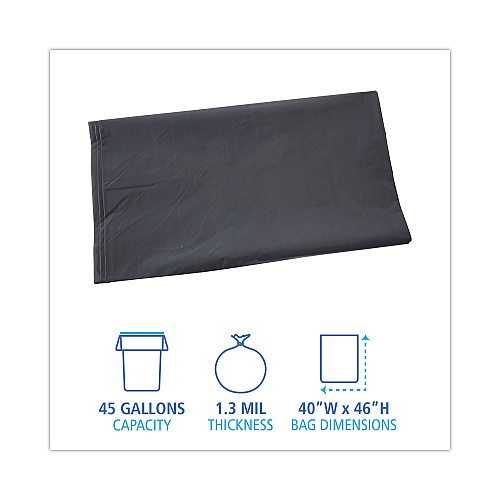 Boardwalk&reg; Linear Industrial Can Liners, 45 gal,, Gray, 100/Carton (BWKG4046G)