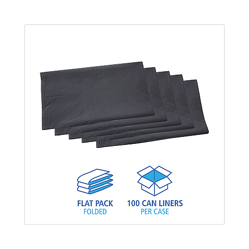 Boardwalk&reg; Linear Industrial Can Liners, 45 gal,, Gray, 100/Carton (BWKG4046G)