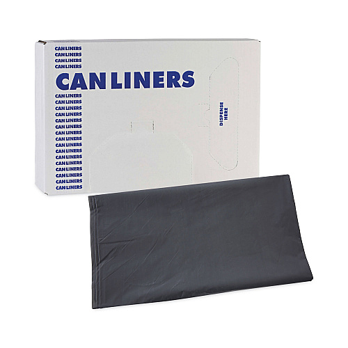 Boardwalk&reg; Linear Industrial Can Liners, 45 gal,, Gray, 100/Carton (BWKG4046G)