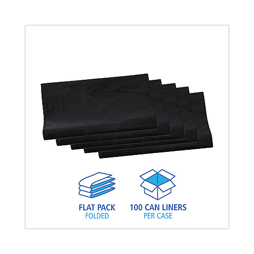 Boardwalk&reg; Linear Low Density Industrial Can Liners, 56 gal, 100/CT (BWKG4347HBL)