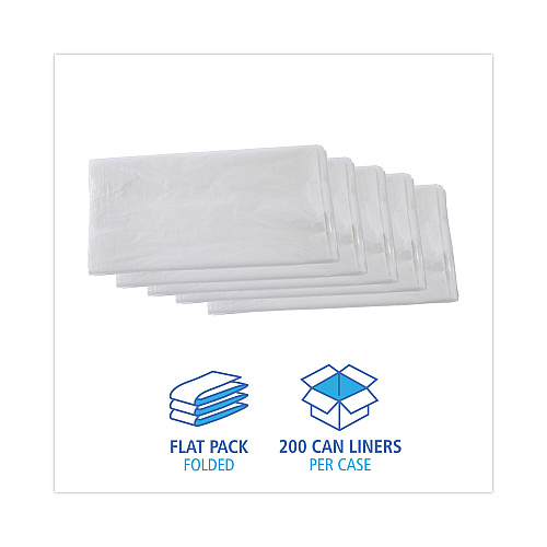 Boardwalk&reg; 60 Gallon Natural Can Liners, 13 mic, 38 x 60, 200 Liners (BWKH3860H)