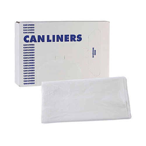 Boardwalk&reg; 60 Gallon Natural Can Liners, 13 mic, 38 x 60, 200 Liners (BWKH3860H)