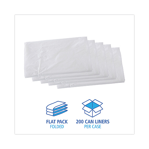 Boardwalk&reg; High Density Can Liners Flat Pack, 56 gal, 200/Carton (BWKH4348S)