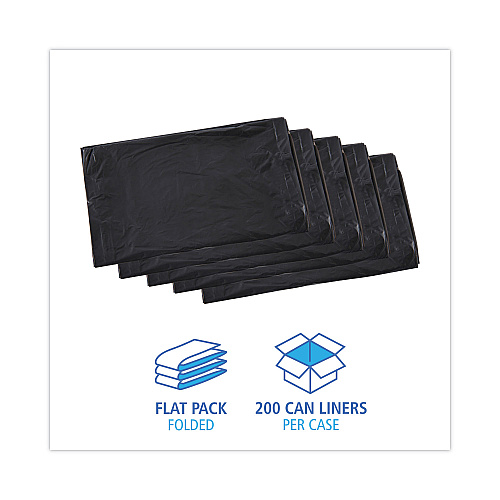 Boardwalk&reg; 30 Gal Black Can Liners, 0.65 mil, 30 x 36, 200 Liners (BWKL3036H)