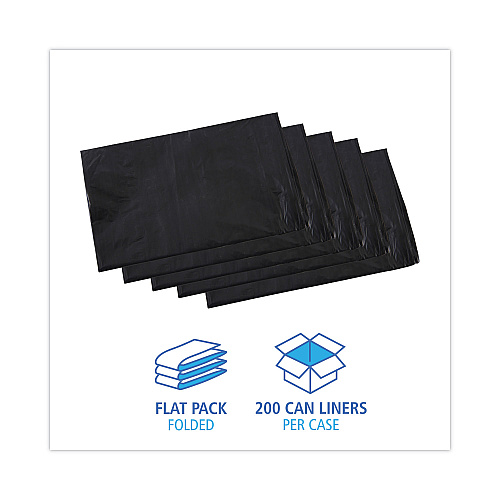 Boardwalk&reg; 33 Gallon Black Can Liners, 0.6 mil, 33 x 39, 200 Liners (BWKL3339H)