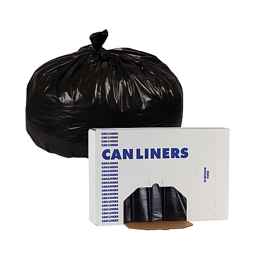 Boardwalk&reg; 60 Gal Black Can Liners, 0.7 mil, 38 x 58, 100 Liners (BWKL3858H)