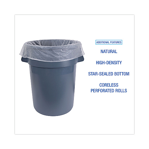Boardwalk&reg; High Density Can Liners, 60 gal, 16Micro, 8 Rolls/25 Bags (BWKRH3860S)