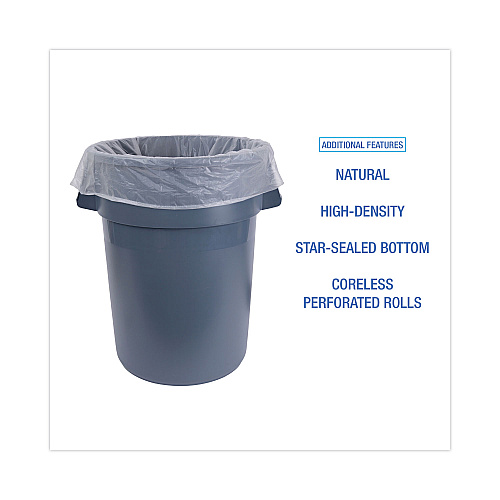 Boardwalk&reg; 45 Gal. Natural Can Liners, 16 mic, 40 x 48, 250 Liners (BWKRH4048S)