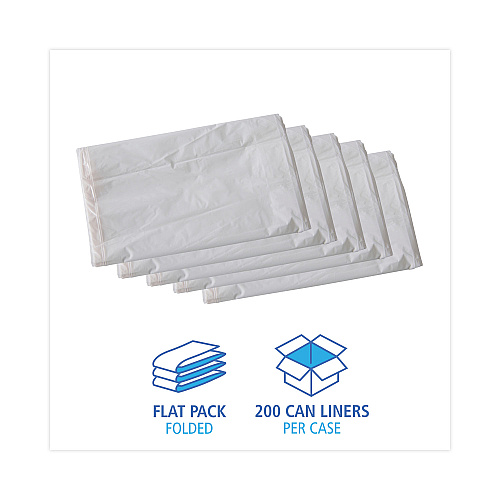 Boardwalk&reg; 30 Gallon White Can Liners, 0.7 mil, 30 x 36, 200 Liners (BWKVW3036X)