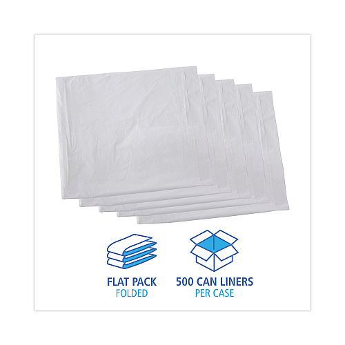 Boardwalk&reg; Low Density Industrial Can Liners, 10 gal, 500/Carton (BWKW2423X)