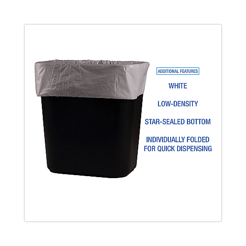Boardwalk&reg; Low Density Industrial Can Liners, 10 gal, 500/Carton (BWKW2423X)